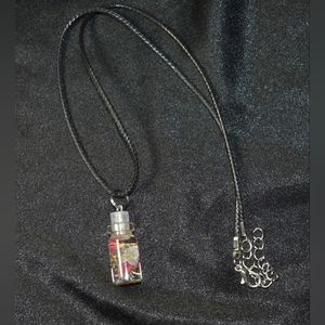 Bottle Flower Pendant Necklace
